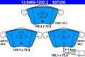 set placute frana,frana disc 13.0460-7200.2 ATE