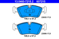 set placute frana,frana disc 13.0460-7215.2 ATE