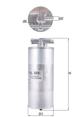 filtru combustibil KL 659 MAHLE