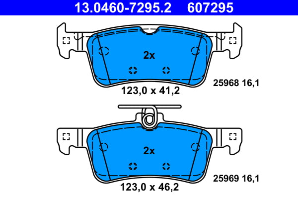 set placute frana,frana disc 13.0460-7295.2 ATE