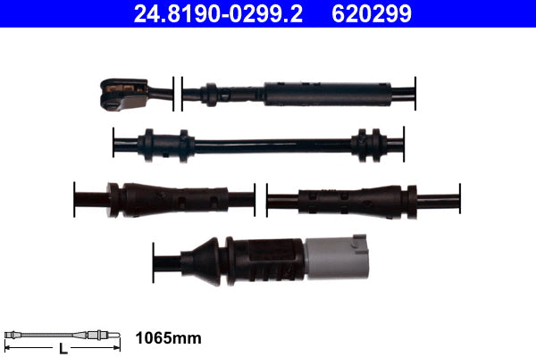 senzor de avertizare,uzura placute de frana 24.8190-0299.2 ATE