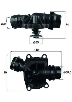 termostat,lichid racire TI 233 88 MAHLE