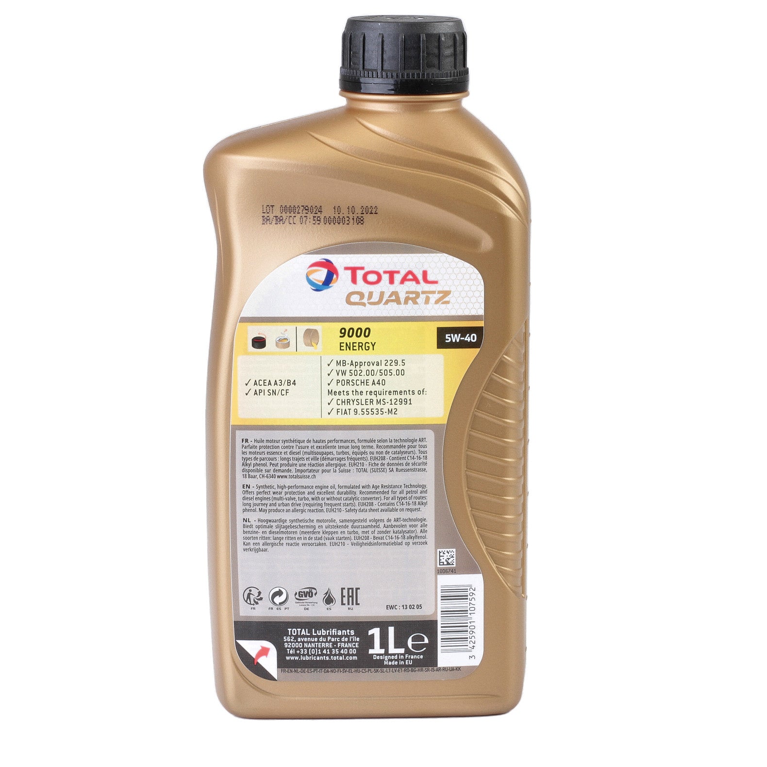 Ulei motor Total Quartz Energy 9000 5W40 1L - 10451499