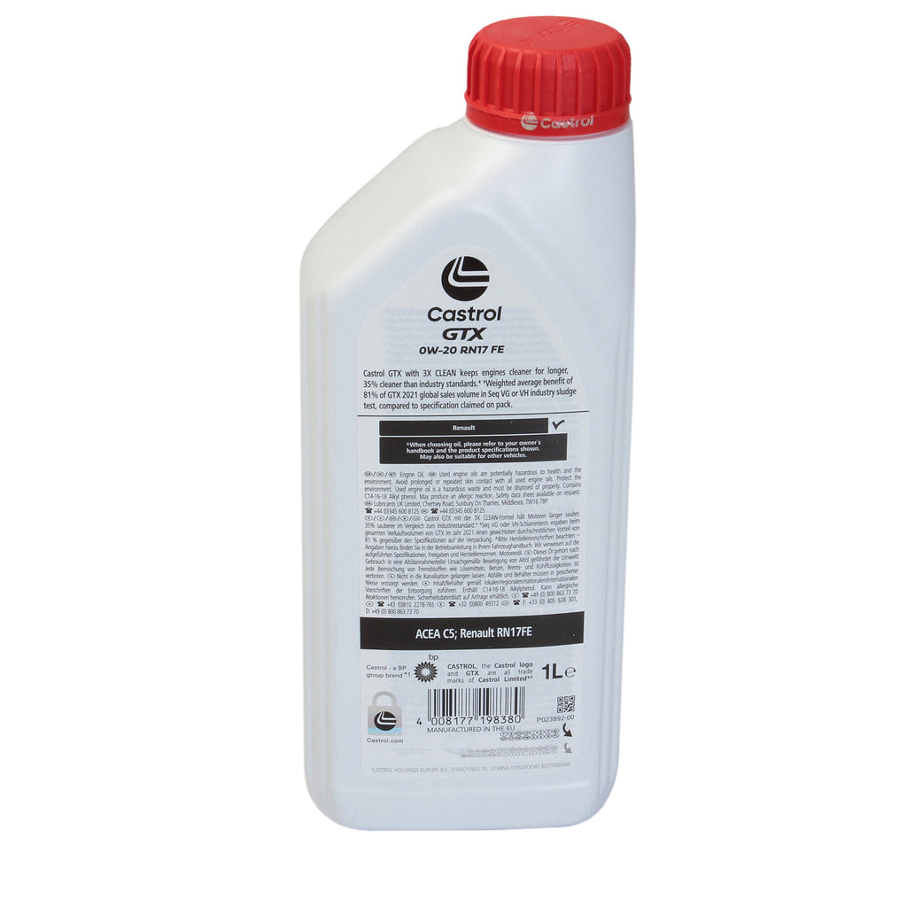 Ulei motor Castrol GTX 0W20 RN17 FE 1L - 160A0E