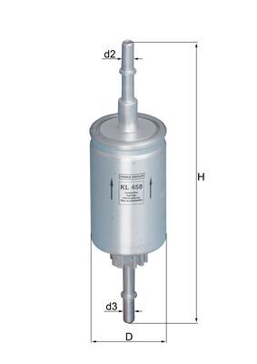 filtru combustibil KL 458 MAHLE