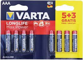 Baterie Varta LongLife Max Power AAA - LR03 - 8 buc - 13048389
