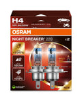 SET 2 BECURI 12V H4 60/55 W NIGHT BREAKER +220% OSRAM