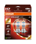 SET 2 BECURI 12V H7 55 W NIGHT BREAKER +220% OSRAM