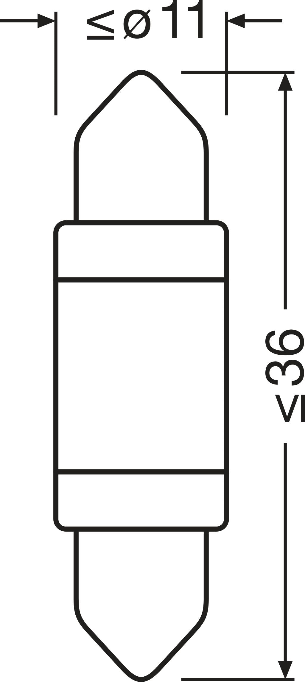 BEC AUXILIAR CU LED 12V (C5W 36mm) WHITE 6000K BLI 1 BUC OSRAM