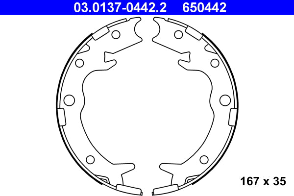 Set saboti frana, frana de mana 03.0137-0442.2 ATE