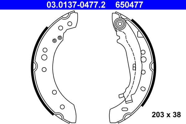 Set saboti frana 03.0137-0477.2 ATE