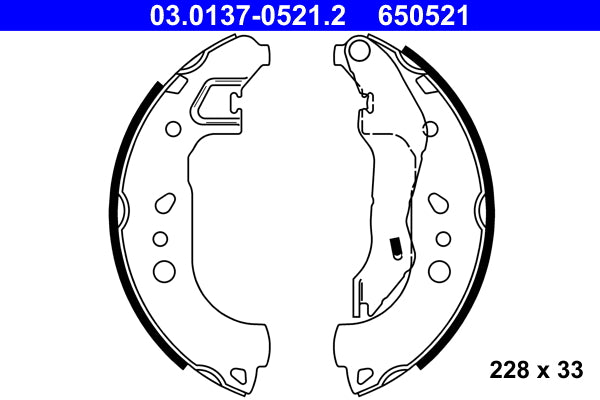 Set saboti frana 03.0137-0521.2 ATE