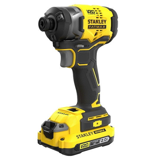 Masina de Insurbat cu Impact 18V, Stanley Fatmax V20, Fara Perii, 3 Viteze, Hex 1/4", 190Nm, 2 x 2.0 - SFMCF820D2KQW