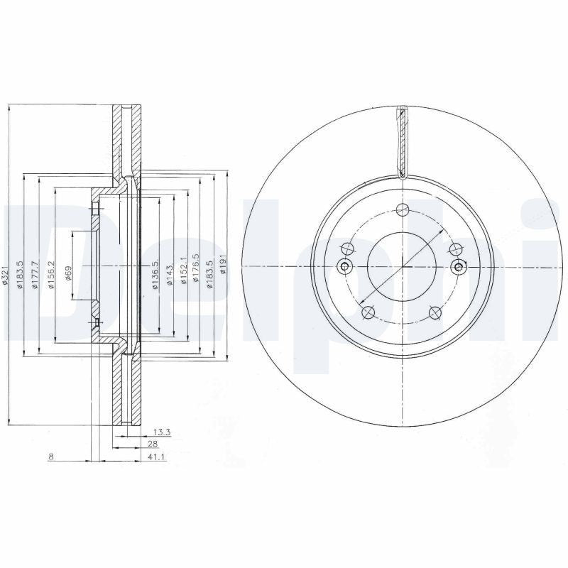 Disc frana BG9056C DELPHI