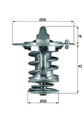 termostat,lichid racire TX 83 76D MAHLE