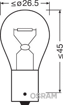 Bec Osram Ultra Life lampa mers inapoi PY21W 12V BAU15s - 7507ULT