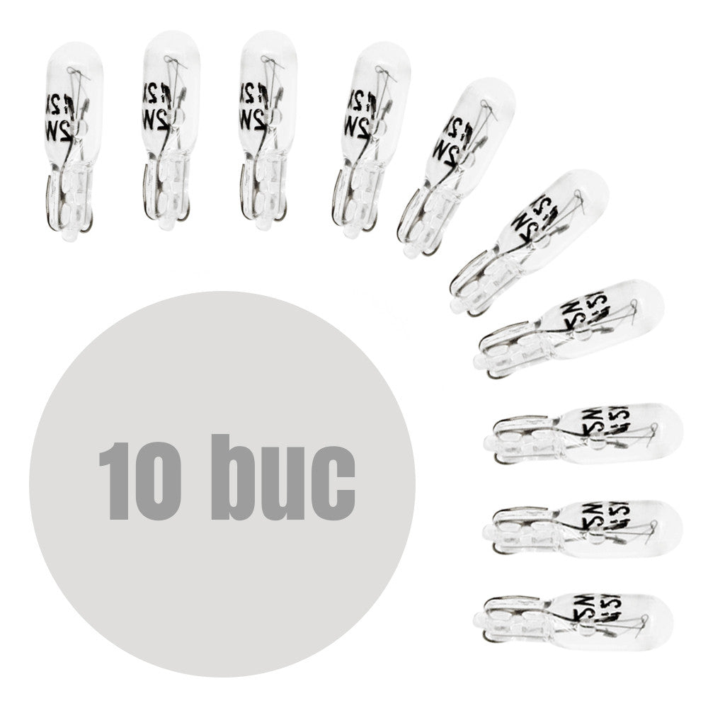 Bec MTR T5 12V 2W Set 10 buc Carguard - MT3232