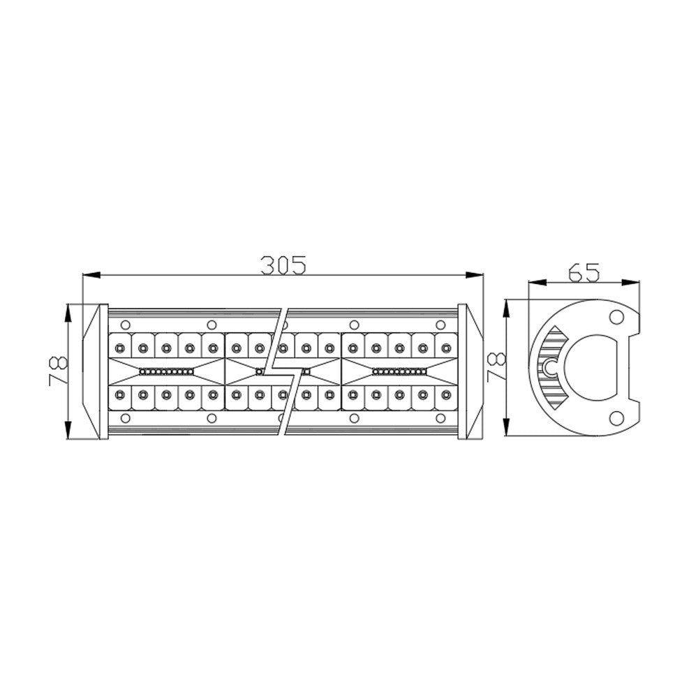 Bară Led Auto Off Road - 80W - 80 SMD LED Carguard - CLL002