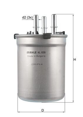 filtru combustibil KL 838 MAHLE