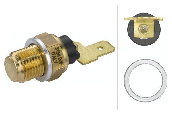 senzor,temperatura ulei 6PT 009 107-691 HELLA