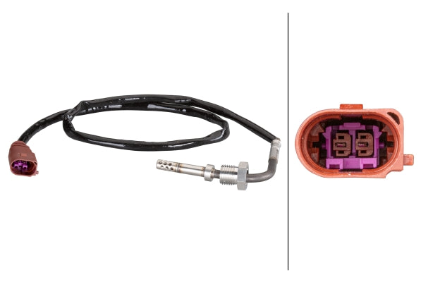Senzor, temperatura gaze evacuare 6PT 010 376-111 HELLA