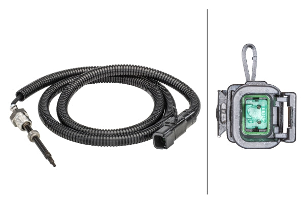 Senzor, temperatura gaze evacuare 6PT 358 181-341 HELLA