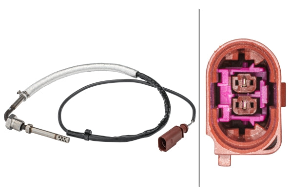 Senzor, temperatura gaze evacuare 6PT 358 181-521 HELLA