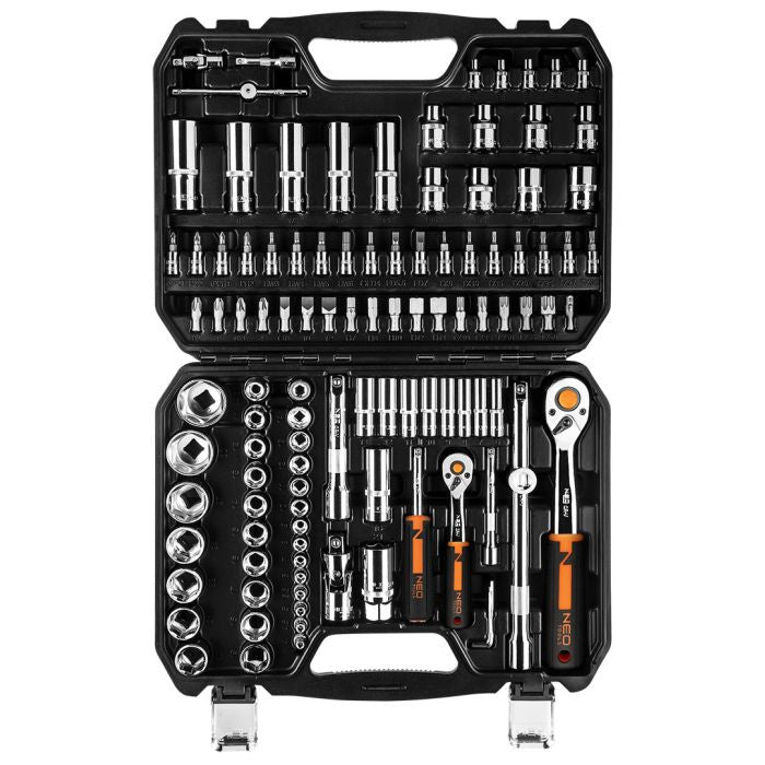 Set de chei 1/4", 1/2", 110 de piese, CrV Neo Tools - 10066