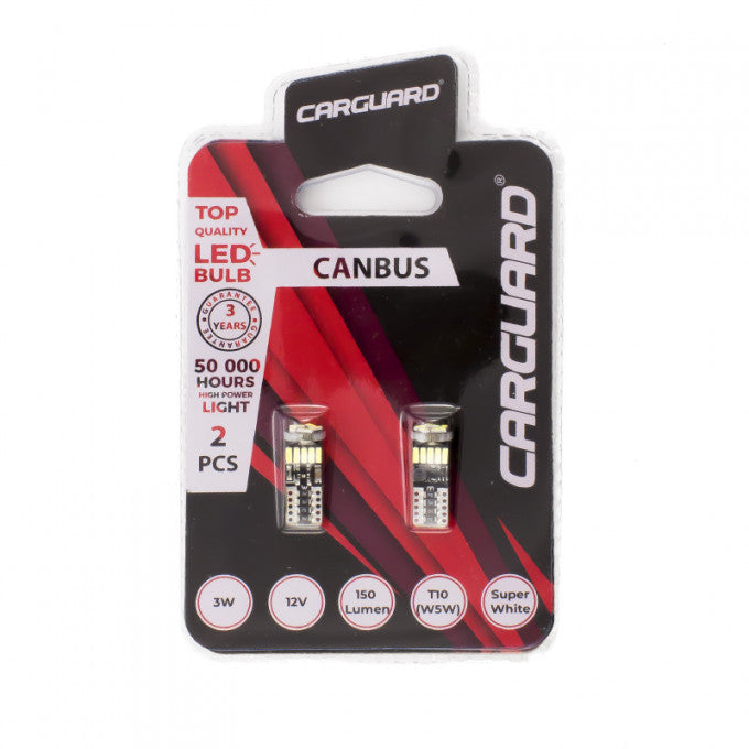 Bec Carguard T10 (W5W) 12V 3W Set 2 buc - CAN127