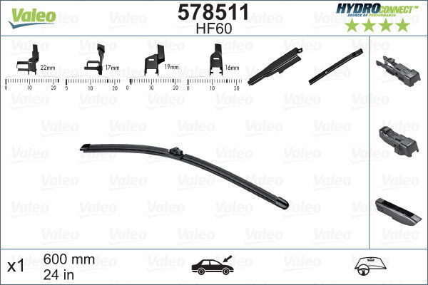 Stergator Valeo HydroConnect 60 cm - 11646709
