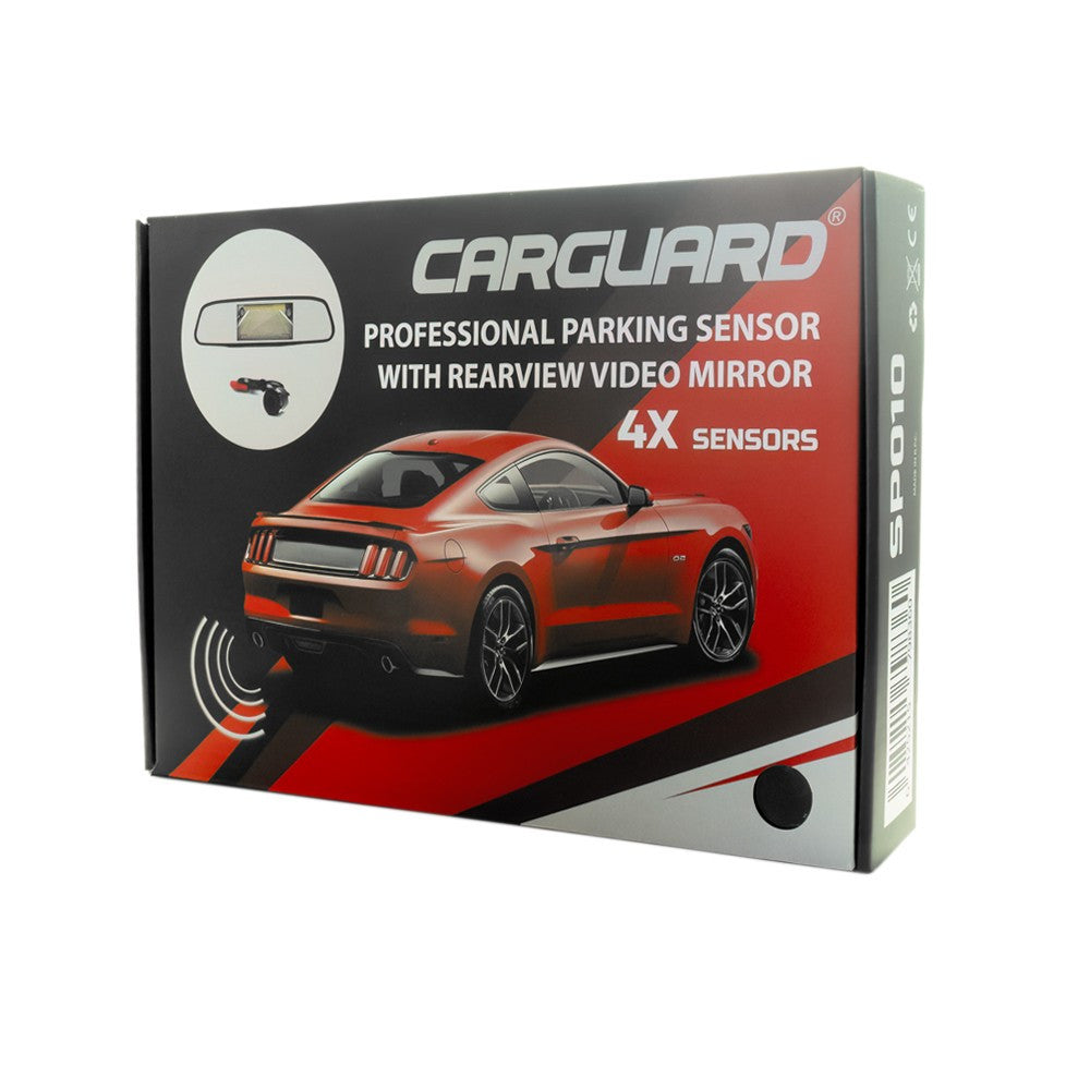 Set senzori de parcare cu camera video și ecran în oglinda retrovizoare - Carguard - SP010