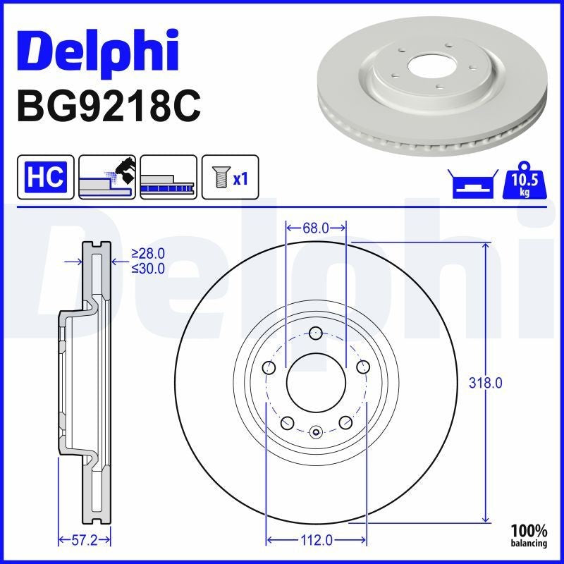 Disc frana BG9218C DELPHI