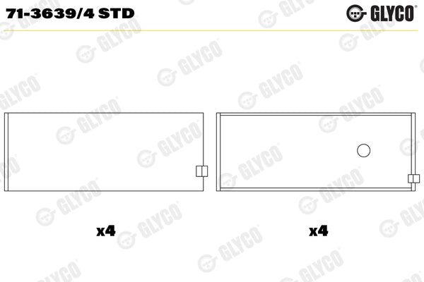 Cuzineti biela 71-3639/4 STD GLYCO