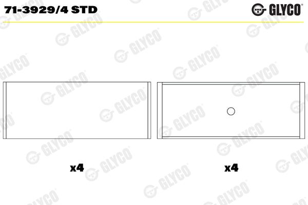 Cuzineti biela 71-3929/4 STD GLYCO