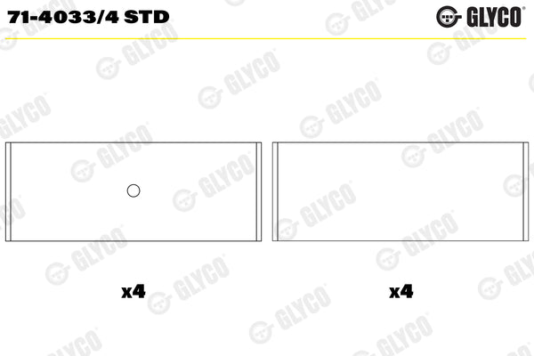 Cuzineti biela 71-4033/4 STD GLYCO