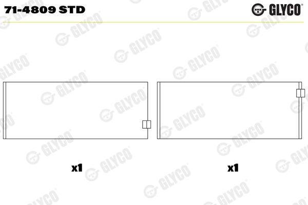 Cuzineti biela 71-4809 STD GLYCO