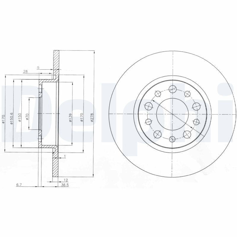 Disc frana BG3994 DELPHI