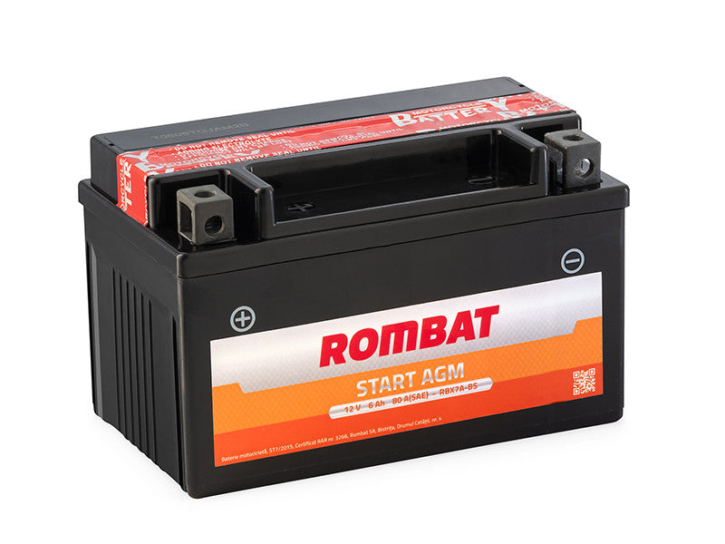 Baterie moto 12Vx6Ah Start AGM RBX7A-BS - 13153959