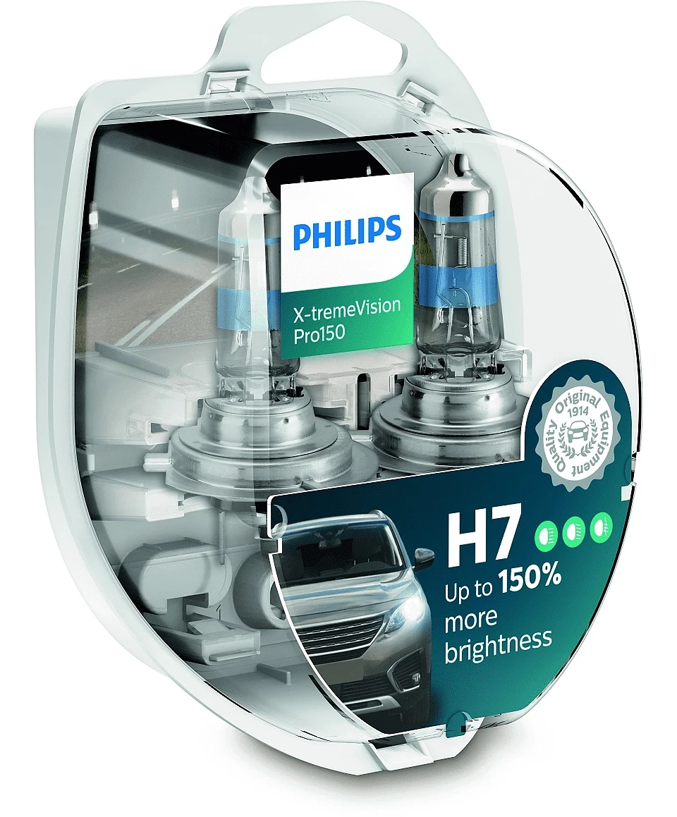 Bec Halogen Philips H7 X-tremeVision Pro150 12V 55W PX26d - Set 2 Buc - 13002994