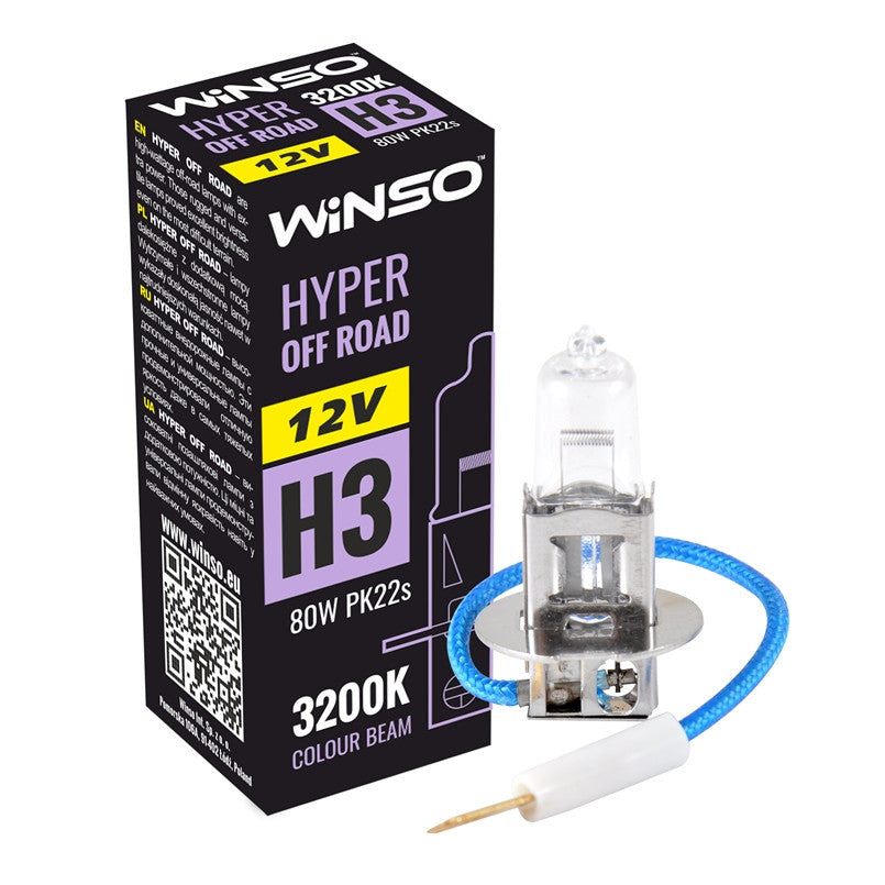 Bec Halogen Winso Hyper Off-Road H3 - 12V, 80W PK22s ● 3200K - 12-745-901