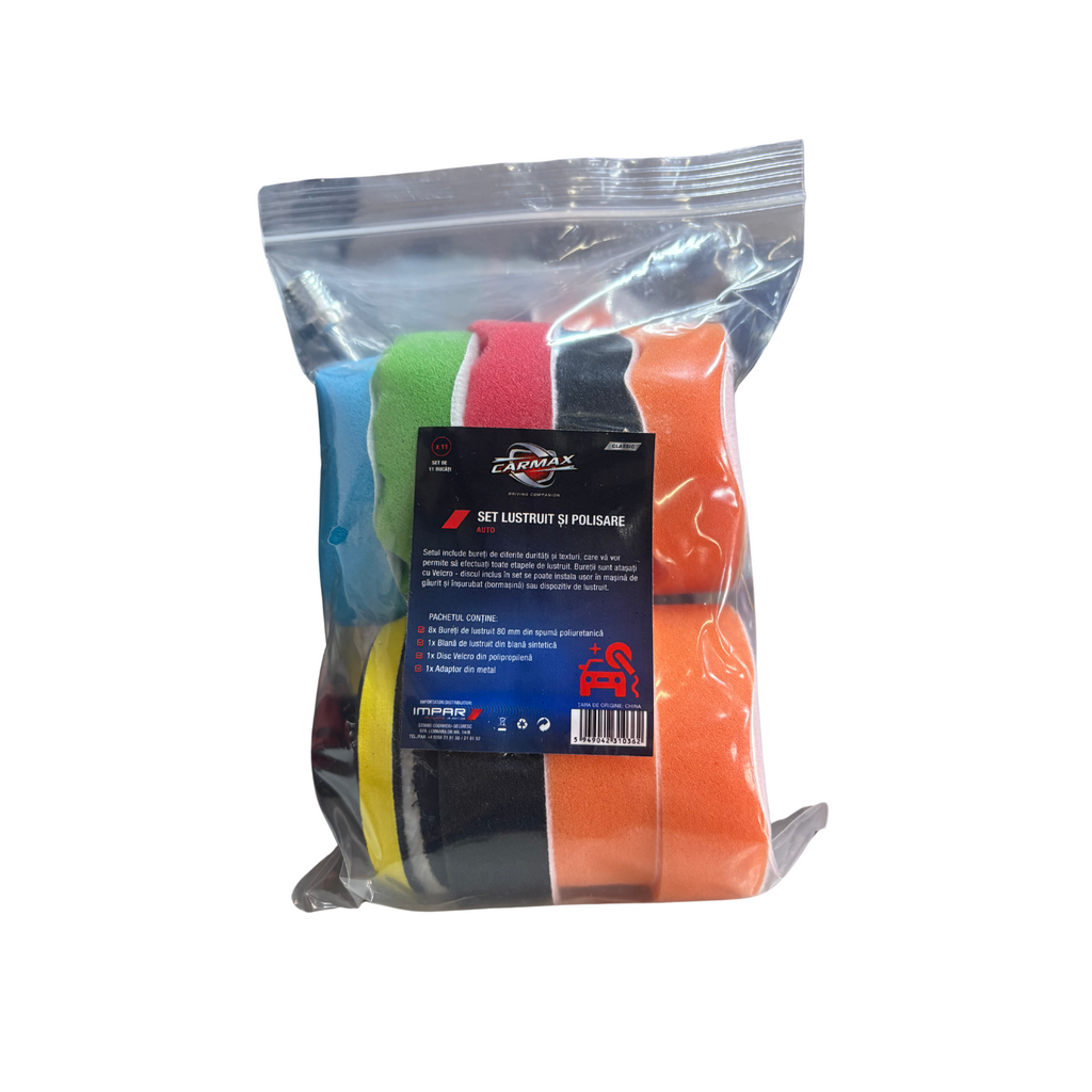 Set bureti de lustruit cu adaptor M14 Carmax 80mm - 55724