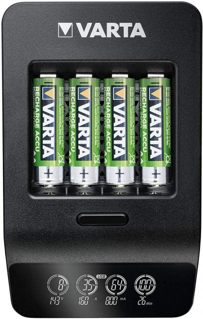 Încărcător VARTA LCD Smart Plus CHARGER+4xAA 2100 mAh (57684101441)