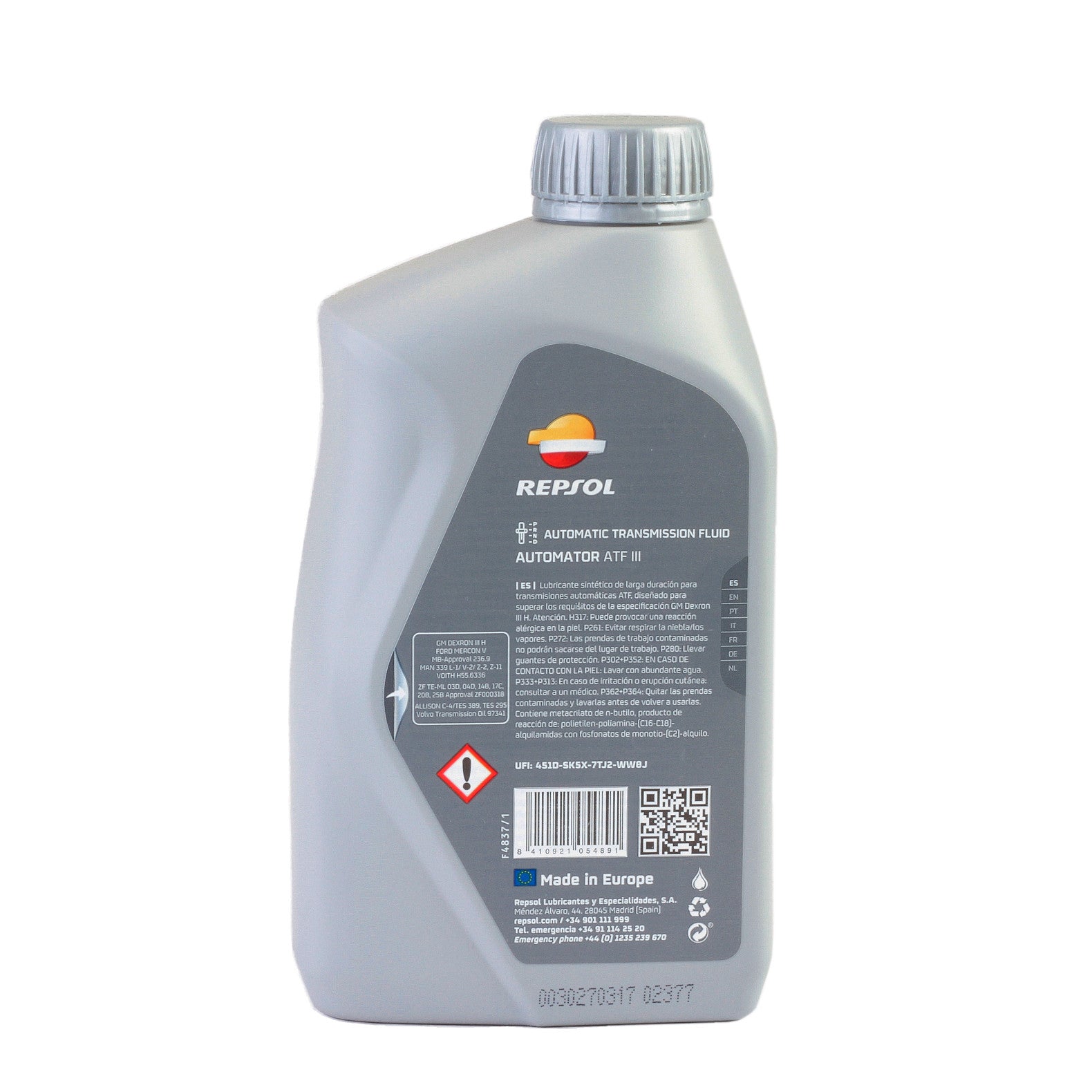 Ulei cutie viteze automata REPSOL AUTOMATOR ATF III 1L - 12183701