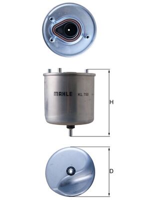 filtru combustibil KL 788 MAHLE