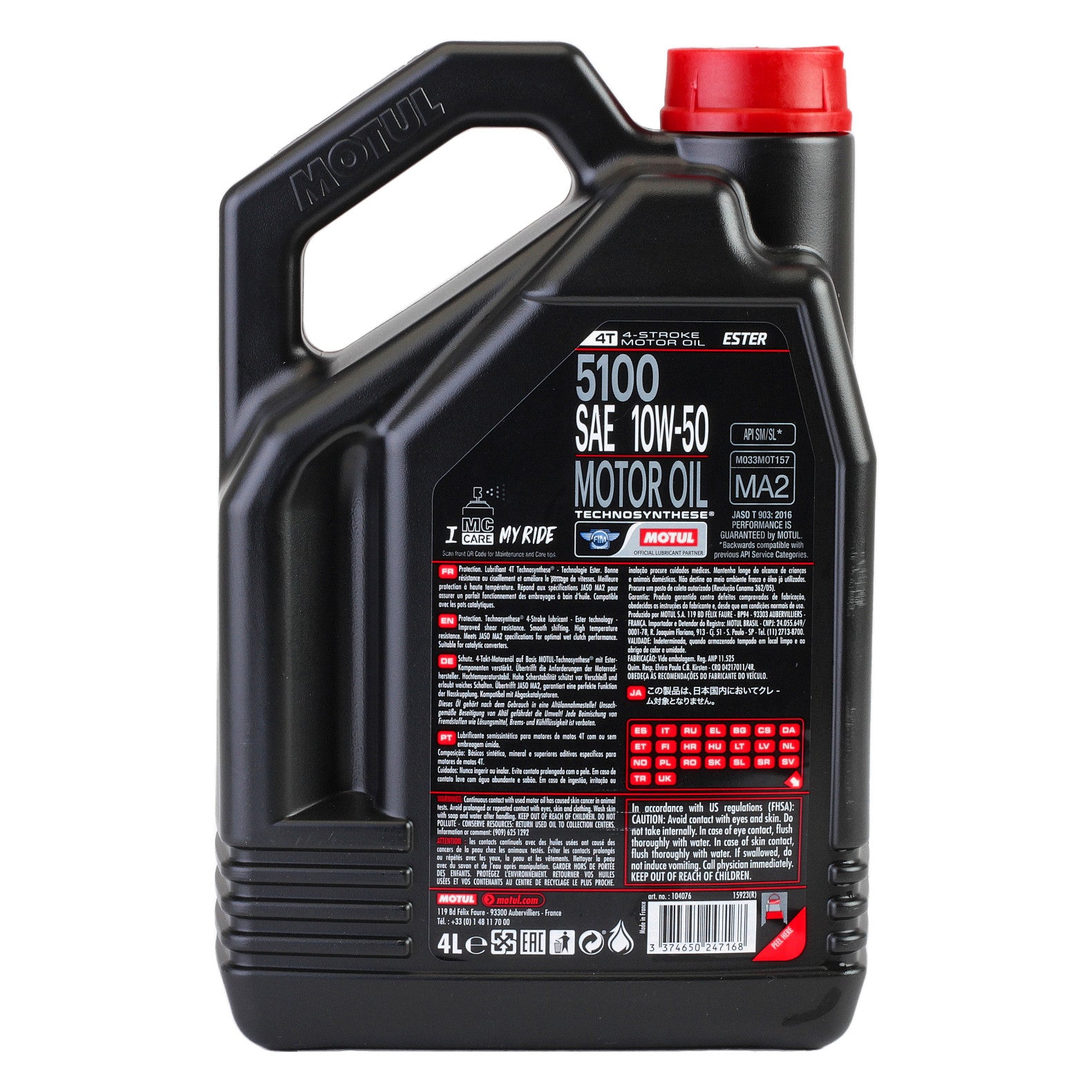 Ulei motor Motul 5100 10W50 4T 4L - 12183129