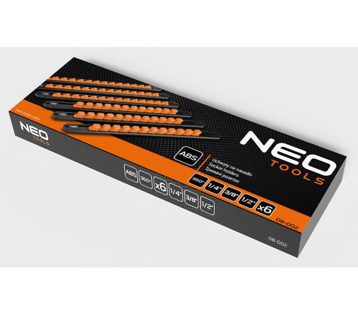 Suporti pentru tubulare 1. 4 , 3. 8, 1/2 set 6 bucati Neo Tools - 8002