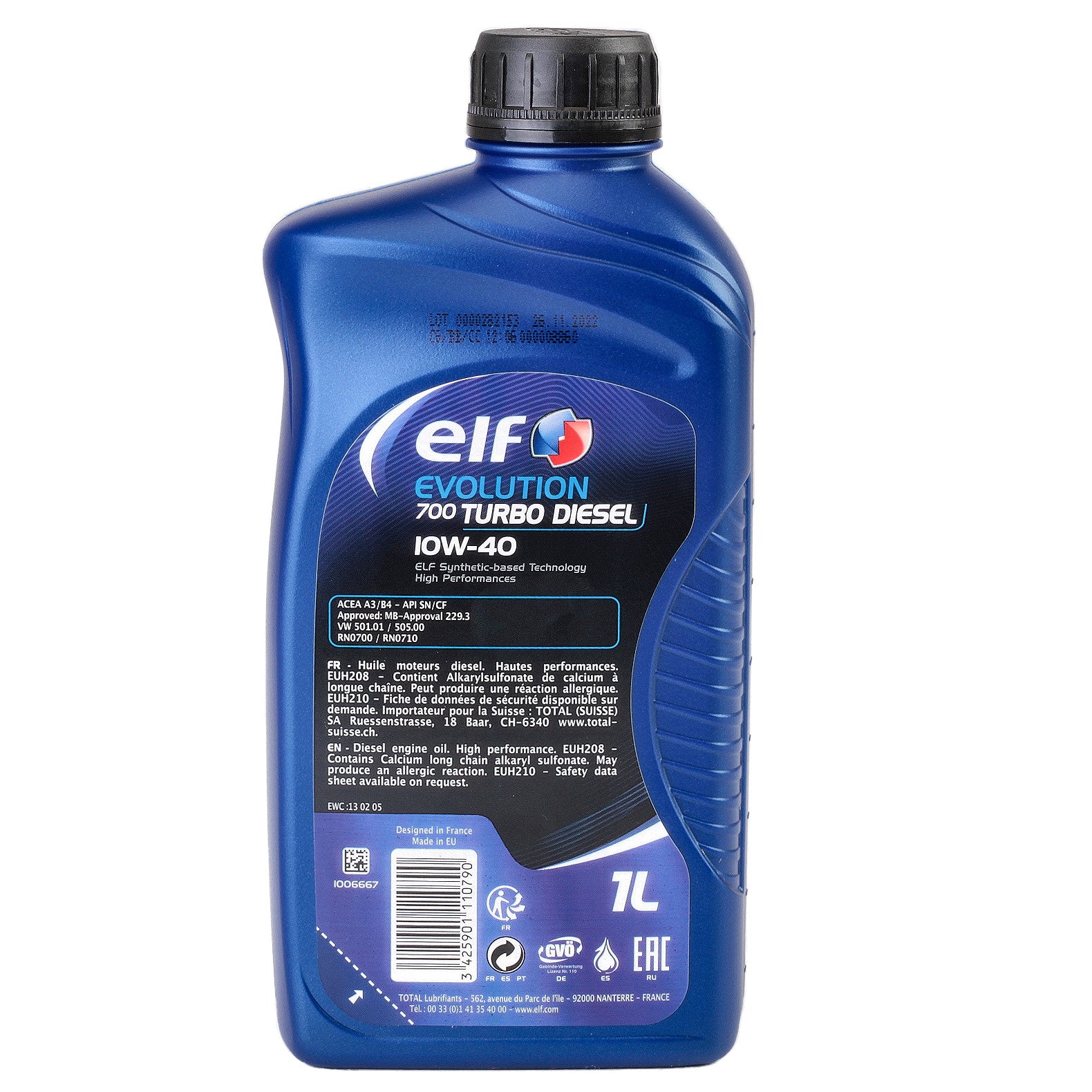 Ulei motor ELF Evolution 700 Turbo Diesel 10W40 1L - 11427305