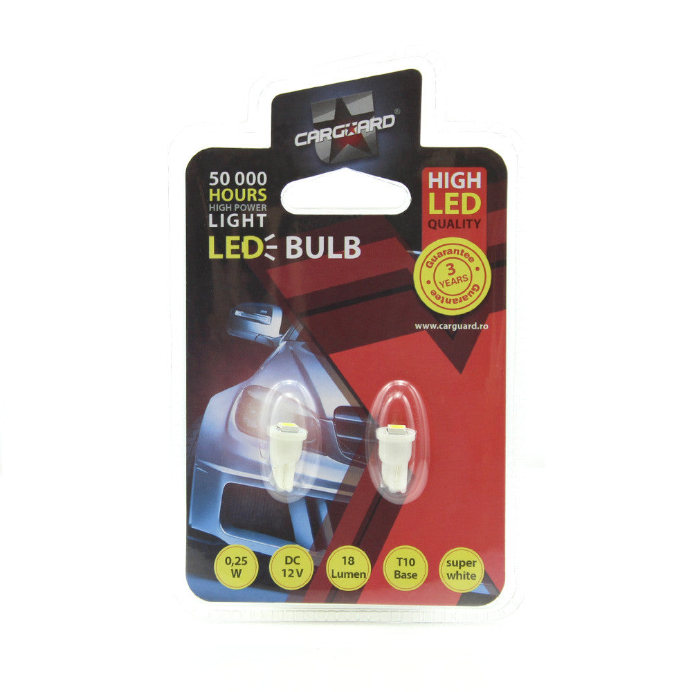 Bec MTR T10 12V 0.25W Set 2 buc Carguard - CLD003