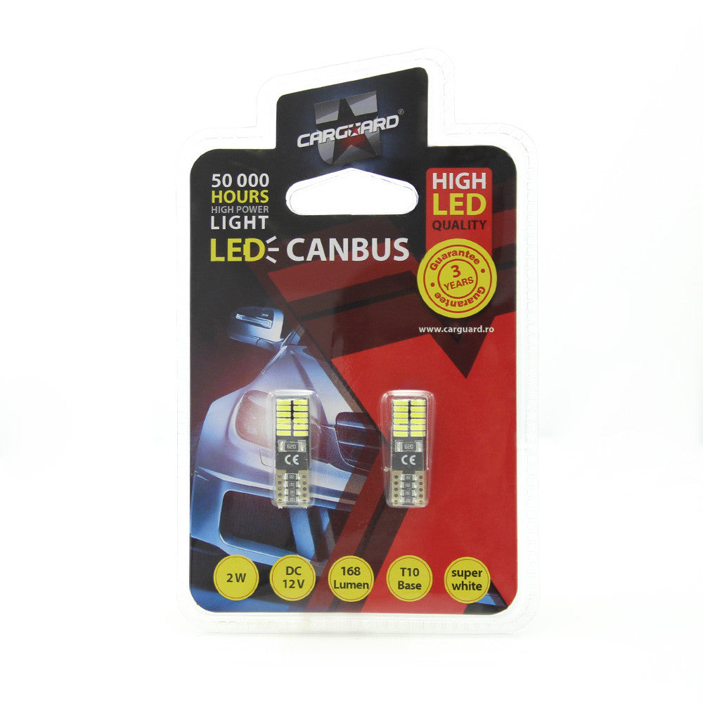 Bec MTR T10 12V 2W Set 2 buc Carguard - CAN115
