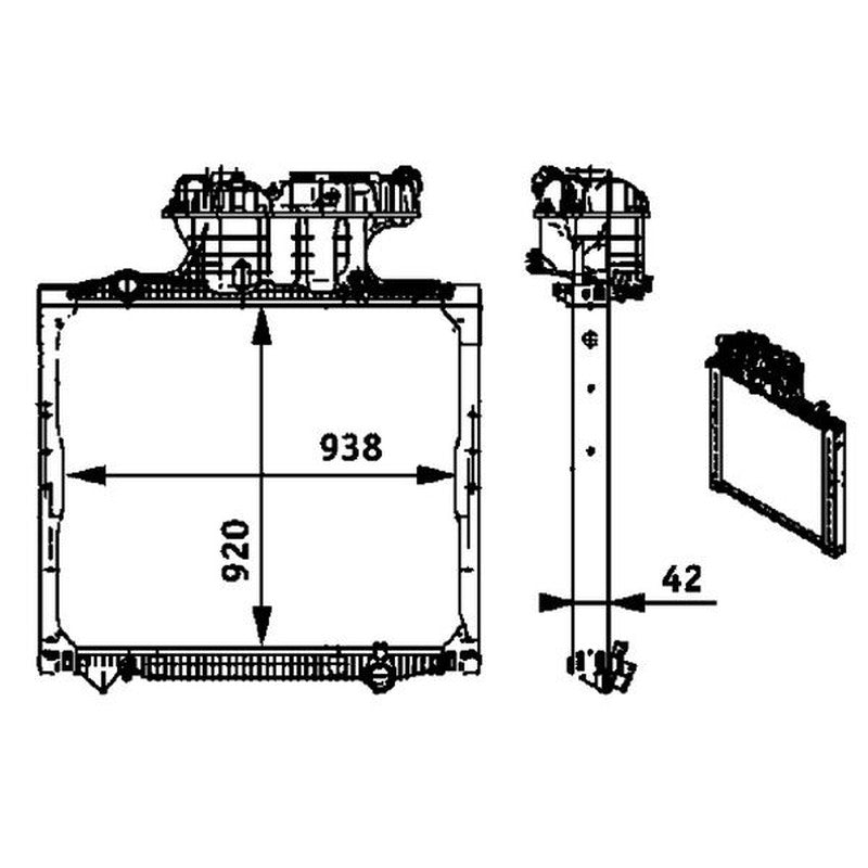 Radiator, racire motor CR 701 000P MAHLE